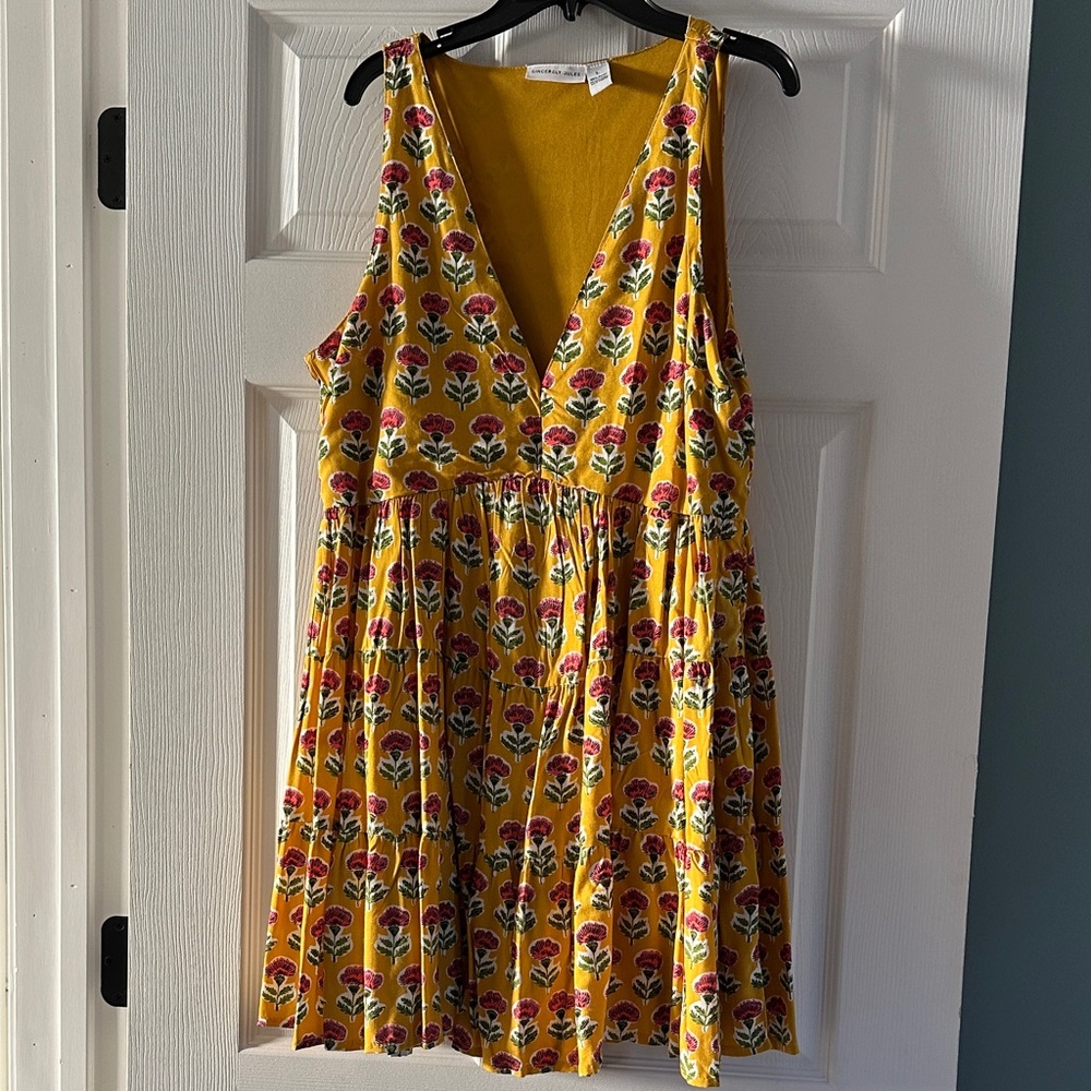 Sincerely Jules Yellow Floral Mini Dress